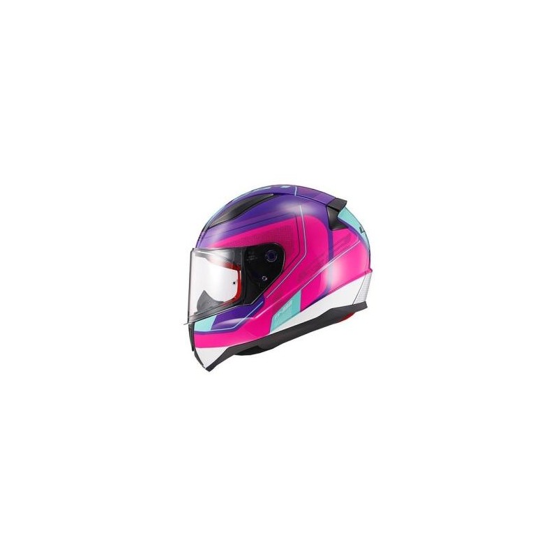 CASCO CERRADO LS2 RAPID GRAPHIC ROSA CON MORADO - FF353