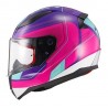CASCO CERRADO LS2 RAPID GRAPHIC ROSA CON MORADO - FF353