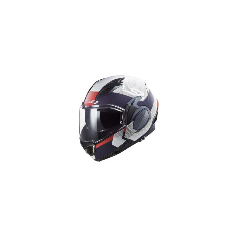 CASCO ABATIBLE 180° LS2 VALIANT II CITUS BLANCO CON AZUL - FF900