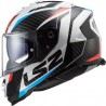 CASCO INTEGRAL LS2 STORM RACER BLANCO,AZUL,ROJO - FF800