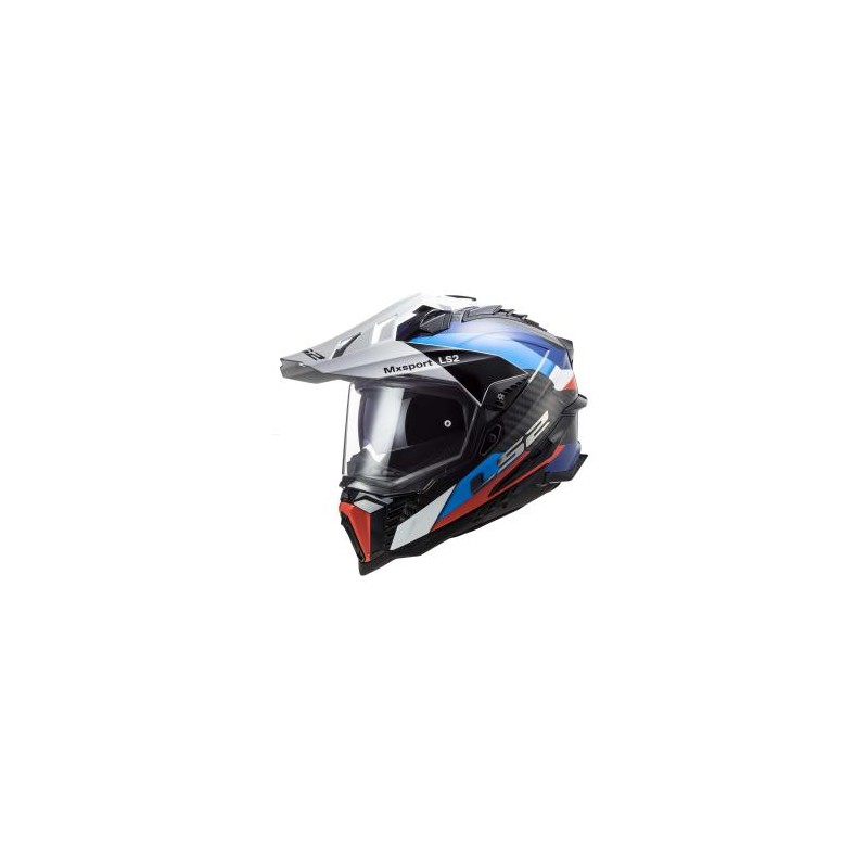 CASCO LS2 EXPLORER CARBONO FRONTIER NEGRO CON AZUL - MX701
