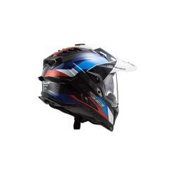 CASCO LS2 EXPLORER CARBONO FRONTIER NEGRO CON AZUL - MX701