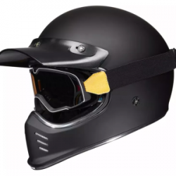 CASCO ILM de motocicleta de cara completa vintage para adultos y hombres, visera interior compatible con ciclomotor, ATV, Cruise