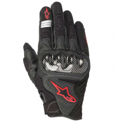 GUANTES TEXTIL/PIEL SMX-1 AIR V2 NGO/ROJ