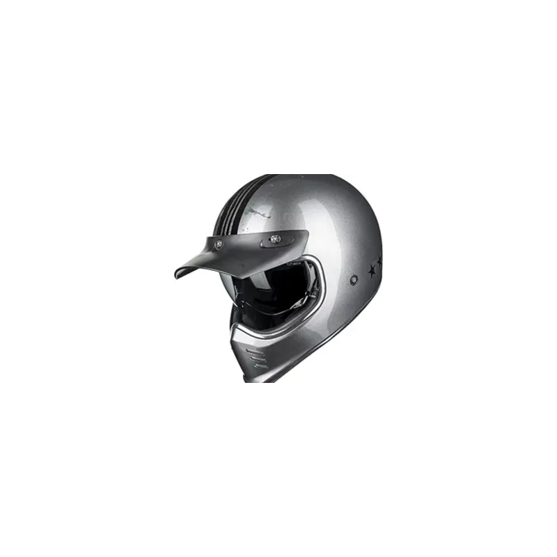 ILM Cascos de motocicleta de cara completa vintage para adultos y hombres, visera interior compatible con ciclomotor, ATV, Cruis