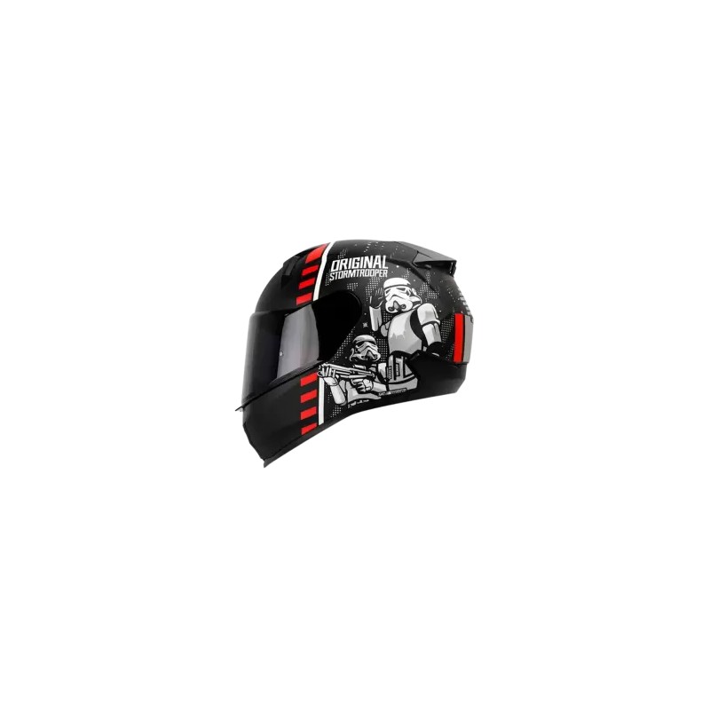 Casco Shaft 560 Storm Trooper Negro Con Rojo