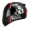 Casco Shaft 560 Storm Trooper Negro Con Rojo