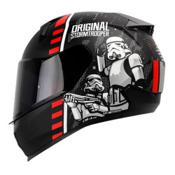 Casco Shaft 560 Storm Trooper Negro Con Rojo