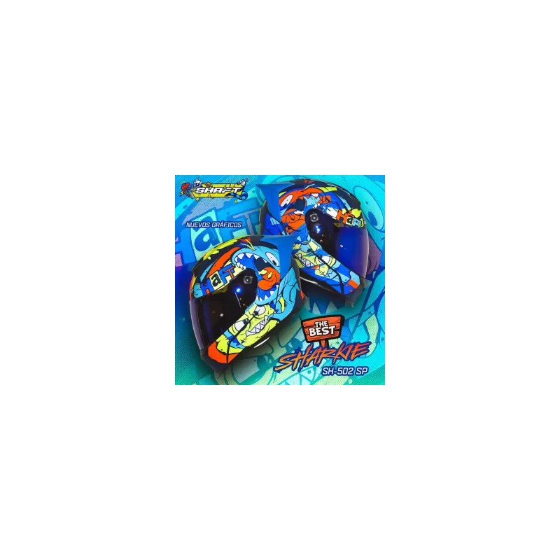 CASCO INTEGRAL SHAFT SH-502 Sharkie 2024 con Spoiler