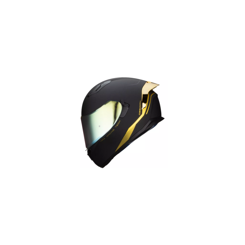 Casco Hax Integral Obsidian Negro Mate Oro Moto Certificado 1.0