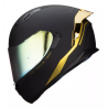 Casco Hax Integral Obsidian Negro Mate Oro Moto Certificado 1.0