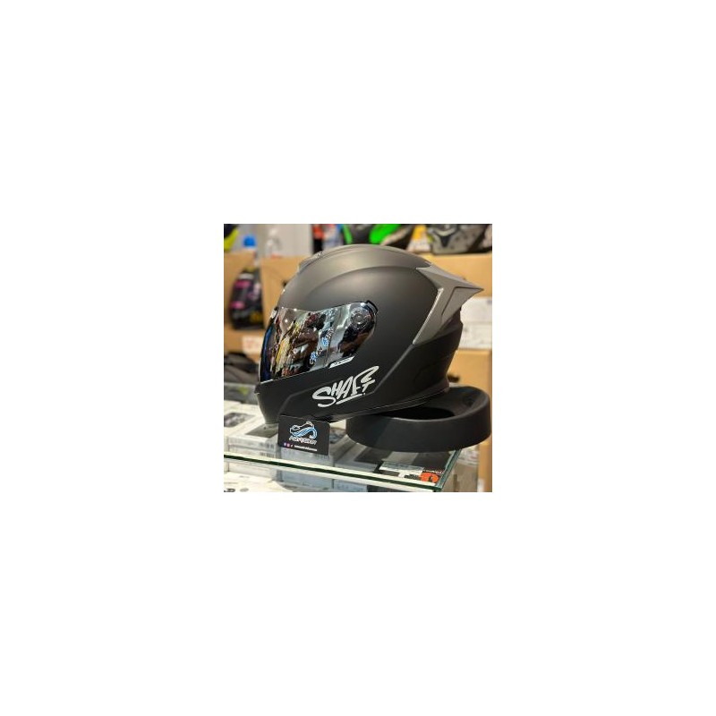 CASCO INTEGRAL SHAFT SH-502 Solid Black 2024 con Spoiler