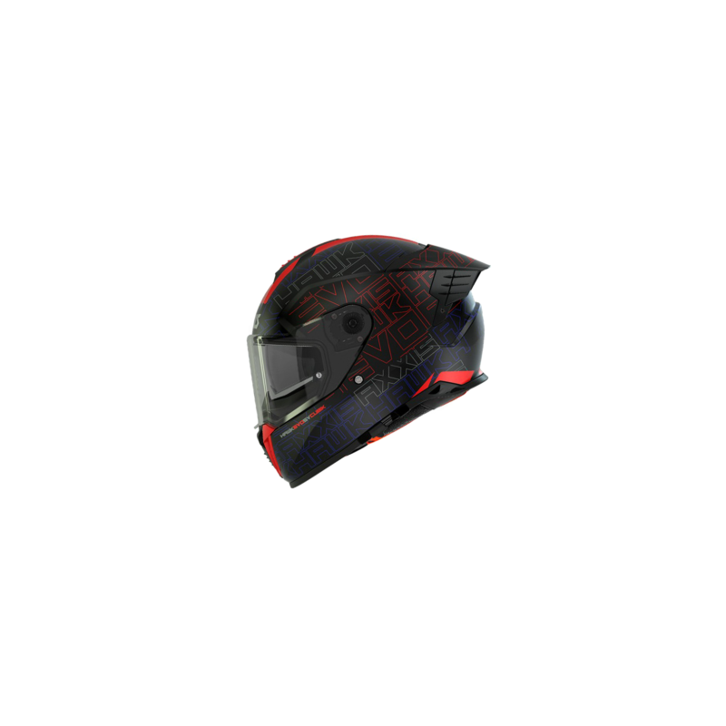CASCO AXXIS HAWK CUBIK NEGRO AZUL NARANJA - HAWK