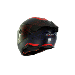 CASCO AXXIS HAWK CUBIK NEGRO AZUL NARANJA - HAWK