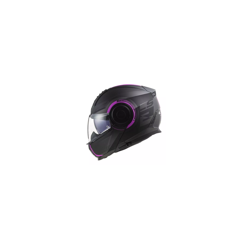 Casco Ls2 Scope Arch Abatible Negro Rosa Astro
