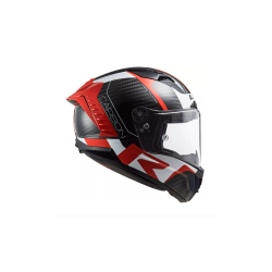 Casco Deportivo Ls2 Thunder C Racing 1 Rjo/ngo 100% Carbono