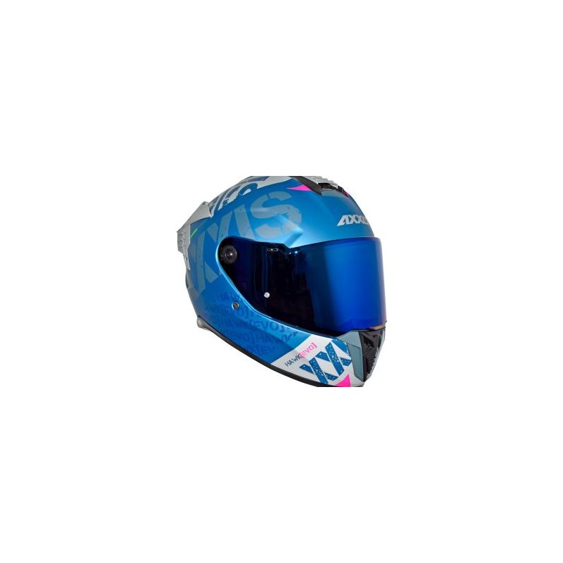 Casco Axxis Hawk Spiffy Axxis B7 Azul Mate Doble Certificación