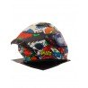 Casco para motociclista talla S cerrado SH526-SP skull flowers negro matte Shaft