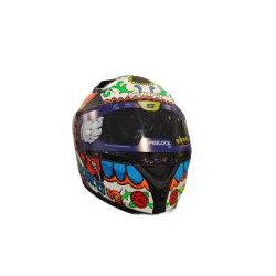 Casco para motociclista talla S cerrado SH526-SP skull flowers negro matte Shaft