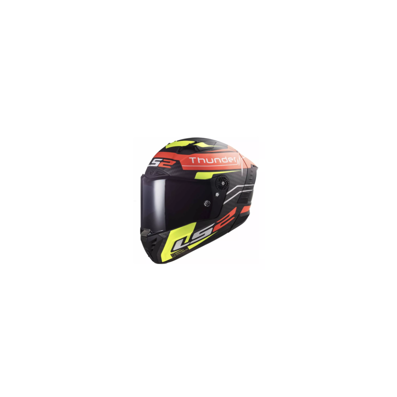 Casco Deportivo Ls2 Thunder Attack Rojo/ama 100% Carbono
