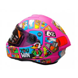 Casco Axxis Draken Goose Game Rosa Matte Ece2206 Y Dot