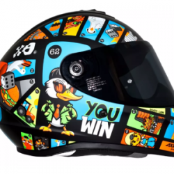 Casco Axxis Draken Goose Game A1 Negro Matte Ece2206 Y Dot