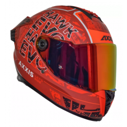 Casco Axxis Hawk Lets Ride C5 Rojo Mate Doble Certificación