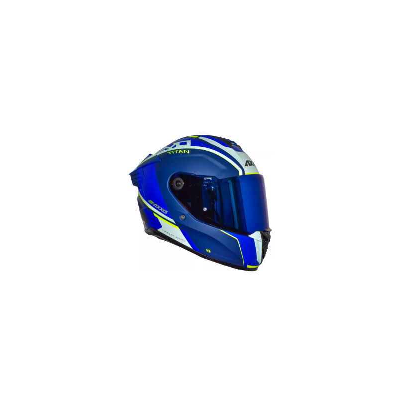 Casco Axxis Hawk B7 Titan Azul Mate Doble Certificación